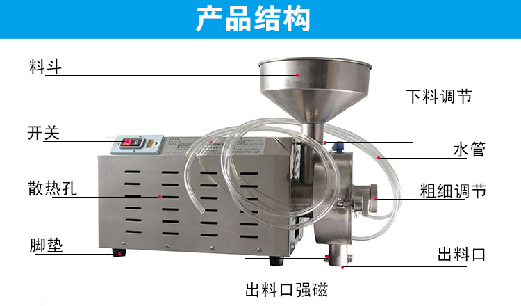 水冷式五谷雜糧磨粉機結構